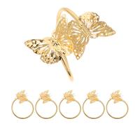 TOPPERFUN 6 Piezas Alzapaños para Cortinas de Metal Dorado para Hogar | Acabado Dorado, Estilo Boho Rústico y Vintage, para Visillos y Lazos en Dormitorio Infantil