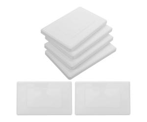 TOPPERFUN 6 Piezas Placa de Cubierta de Salida Ciega para Caja Eléctrica 118/120 de Plástico Blanco, Diseño Compatible y Fácil Instalación para Oficinas y Espacios Públicos