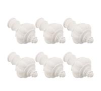 TOPPERFUN 6 Piezas Remates Decorativos para Barras de Cortina, Plástico | Forma Perlada, Borde Redondo Liso, Instalación Sencilla, Protección contra Desgaste, para Dormitorio y Ventana