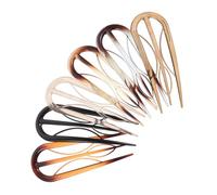 TOPPERFUN 6 piezas U-shaped French Hair Pins Thick Chignon Combs For Women Classic Branch Design Secure Hold For Long And Short Hair Elegant Styling Accessory