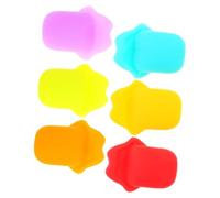 TOPPERFUN 6piezas Dijes De Silicona Para Copas De Vino Marcadores De Copa Decorativos Reutilizables Forma De Lengua Prácticos y Elegantes