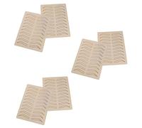 TOPPERFUN 6piezas Unidades Piel Práctica De Sin Tinta Para Microblading Piel Flexible Simulación Para Entrenamiento y Perfeccionamiento De Técnicas