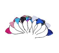 TOPPERFUN 7 piezas Diadema de Gato con Lentejuelas de Accesorios de Fiesta Coloridos y Adorables para Celebraciones y Cosplay Color Aleatorio Color Aleatorio