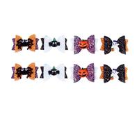 TOPPERFUN 8 Piezas Pinzas para Cabello de Halloween con Lazo Colorido para Niñas y Mujeres Accesorios Festivos Duraderos para Fiestas y Disfraces Clips Laterales con de Calabaza Fantasma y