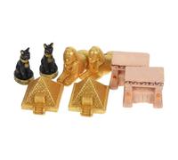 TOPPERFUN 8piezas De Esculturas Egipcias De Figuras De Diosas y Pirámides para Decoración De y Jardín Souvenirs De Egipto para y