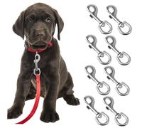 TOPPERFUN 8piezas Ganchos De Acero Inoxidable para Correa De Perro Clips De Leash Diseño Giratorio Conexiones Seguras para Mascotas Resistente La Intemperie y Uso Diario