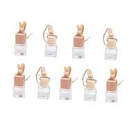 TOPPERFUN 9 Piezas Botellas de Perfume para Coche Colgantes de Perfumador para Coche Ambientadores de Varios estilos Botella de Perfume Recargable Bote Recargable