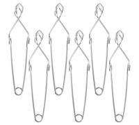 TOPPERFUN Abrazadera Metálica para Laboratorio Grande 6 Piezas Soporte para Tubos de Ensayo y Matraces Pinza de Hierro Resistente a Altas Temperaturas Accesorio Químico Seguro para