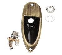 TOPPERFUN Accesorios Para Guitarra Placa De Jack De Entrada De Guitarra Eléctrica Placa De Metal Forma De Barco Conector Cargado De Repuesto Uso Estudio De Grabación