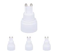 TOPPERFUN Adaptador de Portalámparas G9 a E14 de Metal y Plástico, 4 Piezas para Lámpara de Techo y Lámpara de Mesa, Fácil de Reemplazar y Conveniente de Operar