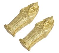 TOPPERFUN Adorno de Escritorio de Resina Forma de Ataúd Momia Egipcia Antigua Decoración del Hogar Temática del Antiguo Egipto Set de 2 Piezas para Ambiente Festivo y Manualidades