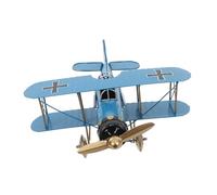 TOPPERFUN Adorno de Modelo de avión Decoraciones de Aviones decoración Forma Antiguo Topper de avión Mini Aviones calcomanías de Pared de avión Estante de avión Avion metalico Planchar Azul