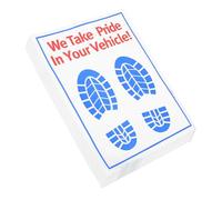 TOPPERFUN Alfombrillas de Papel Desechables para Coche 100 Piezas, Protección Resistente al Desgaste para Suelo del Vehículo, Alfombrillas para Pies Azules Ideales para Días de Lluvia y Uso