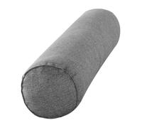 TOPPERFUN Almohada Ergonómica Reposapiés 15X40 CM de Algodón y Lino Transpirable Color Gris para Masaje y Spa Cojín Tubular Cómodo para Soporte de Piernas y Pies en Camilla