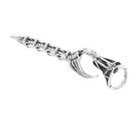 TOPPERFUN Anillo Abierto De Escorpión Retro Para Dedo Completo, Aleación Hipoalergénica, Ajustable Para Hombres y Mujeres, Estilo Punk Gótico Urbano, Tamaño Ajustable