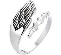 TOPPERFUN Anillo Aesthetic Ajustable con Diseño de de Ángel para Mujeres y Hombres Joyería Personalizada para de Amistad y Recordatorios de Ángeles Guardianes