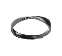 TOPPERFUN Anillo de Plata Ley Parejas Diseño Abierto Creativo Símbolo Eterno Regalo San Valentín Hombre Negro
