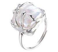 TOPPERFUN Anillo para Mujer Diseño Envolvente con Perlas Artificiales Joyería Elegante Vintage para Fiestas Bodas y Uso Diario