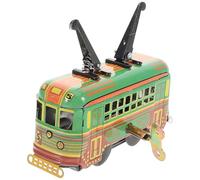 TOPPERFUN Autobús de Juguete Retro de Hierro Color Verde, Diseño Nostálgico Vintage para Niños, Juguete Atractivo y Decoración Hogar, Adecuado para Jugar y Coleccionar