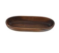 TOPPERFUN Bandeja de Madera Forma de Barco de Plato Multifuncional para Frutas Aperitivos y Ensaladas Decorativa y Elegante para Uso Casa y con Amigos