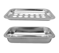 TOPPERFUN Bandeja de Sacramentos Plato y Tapa de Comunión de Acero Inoxidable, 24 Orificios, Plata, para Copas de Comunión, Servicio Sacramental en Iglesia