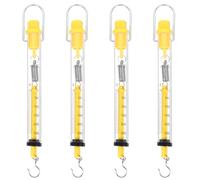 TOPPERFUN Báscula y Observación de Extensión de Resorte Tubular de Plástico Amarillo 4 Piezas para Medición de Fuerza en Pruebas