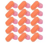 TOPPERFUN Bloques de Lijado para Uñas Desechables 100 Pcs Mini Limas de Esponja Doble Cara para Manicura y Pedicura Pulidores Acrílicos y Naturales Colores Naranja y Rosa Herramientas