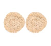 TOPPERFUN Bolas de Ducha de Sisal 2 Piezas, Exfoliantes Corporales Naturales, Toallitas Limpiadoras Biodegradables Beige para Baño, Cepillo Corporal y Ligero, Uso en Ducha y Viaje