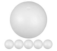 TOPPERFUN Bolas de Espuma de Poliestireno Sólidas Blancas para Manualidades 6 Piezas de 12 CM Esferas Redondas Lisas para Proyectos Escolares Decoración Navideña y Arte DIY