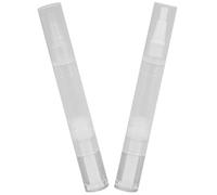 TOPPERFUN Bolígrafo Vacío para Aceite Nutritivo de Uñas 5 Ml Aplicador de Cepillo y Punta Plana, Contenedor Portátil para Cutículas y Brillo Labial, Herramienta Práctica para Manicura