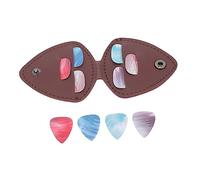 TOPPERFUN Bolsa de Recogida para Púas de Guitarra Púa de Guitarra Eléctrica con Funda de Cuero Accesorios de Instrumento para Tocar