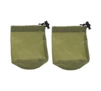 TOPPERFUN Bolsa para Transporte Emergencia 2 Piezas, Plegable, Color Verde Militar, con Cordón, Ligera y Compacta, Adecuado para Senderismo y Viajes al Aire Libre