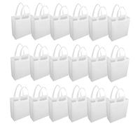 TOPPERFUN Bolsas De Compra No Tejidas 25x30x10 Cm Blancas, Asas Cómodas, Material Resistente De Tela No Tejida, para Uso Diario Hogar y Exteriores, Paquete De 30 Unidades