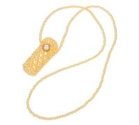 TOPPERFUN Bolso Bandolera De Perlas Tejido A Mano, Mini Para Mujer | Diseño Elegante y Generoso, Ligero y Portátil, para Pintalabios y Uso Diario