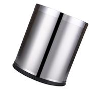 TOPPERFUN bote de basura de acero inoxidable botes de basura sin toque Malla bote de basura para la cocina papel de acero abierto de doble desecho cesta lavabo del baño cubo de basura Plata