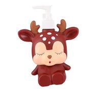 TOPPERFUN Botella Dosificadora para Loción Infantil con Bomba de Presión Diseño de Marrón Material Seguro y Fácil de Rellenar Dispensador Multifuncional para Champú y Gel de Ducha Niña