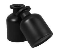 TOPPERFUN Botellas Difusoras de Vidrio Cilíndricas 2 Unidades 100 Ml Mate Negro para Aceites Esenciales y Aromaterapia, Vacías Recargables, Ideales para Decoración y Ambiente en Hogar