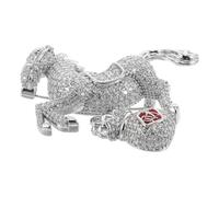 TOPPERFUN Broche de Aleación Gemas de Imitación Diseño de Bolsa de Dinero y Caballo Pin Vintage para Mujer Accesorio Decorativo para Vestidos Bufandas y Ocasiones Formales