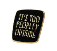 TOPPERFUN Broche de Aleación Unisex Esmaltado para Pantalones Alfiler Delicado y Creativo Accesorio de Moda para Ropa Pin de Pecho Sencillo Negro y Blanco para Fiestas y Uso Color Aleatorio