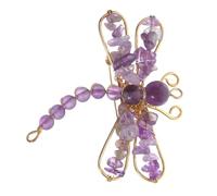 TOPPERFUN Broche de Libélula de Aleación Cristal Púrpura Prendedor Decorativo para Ropa de Mujer Accesorio Ligero para Vestido Abrigo y Bufanda Joyería Versátil para Fiestas y Bodas