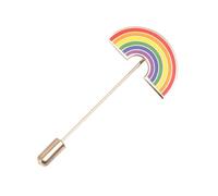 TOPPERFUN Broche de Tira Arcoíris Lgbt con Diseño de Puente, Pin Gay con Aguja Larga Metálico Colorido para Ropa, Camisetas y Accesorios, Insignia Lésbica Orgullo, 1 Pieza