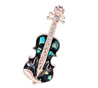 TOPPERFUN Broche de Violín Esmaltado Retro, Pin de Solapa Creativo en Forma de Violín, Accesorio para Ropa y Bolsos, Insignia Musical Elegante para Mujer, Obsequio Original