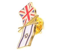 TOPPERFUN Broche Metálico Alfiler De Bandera Reino Unido e Israel, Aleación De Zinc Resistente, Pin De Solapa Patriótico Para Ropa y Mochilas, Diseño Nacional Clásico