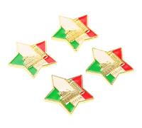 TOPPERFUN Broches Creativos para Mujer 4 Piezas, Pequeño Pin de Solapa Diseño de Edificios y Bandera, Decoración de Accesorios para Ropa Casual, Obsequio Original para Dama