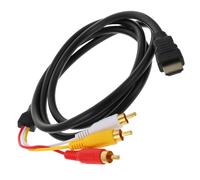 TOPPERFUN Cable adaptador de video a para proyector y receptor con señal estable compatible con TV HDTV y DVD fácil conexión
