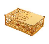 TOPPERFUN Caja Acrílica Dorada para Regalos de Ramadán y Eid Mubarak Diseño Elegante, Vista Clara y Decoración Festiva para Celebraciones Islámicas