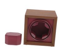 TOPPERFUN Caja de Reloj Automático de Madera Vintage con Panel Abs Enrollador de Relojes Mecánicos Silencioso Soporte Ajustable para Relojes de Diseño Compacto y Elegante