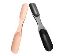 TOPPERFUN Calzador De Madera De Doble Punta 25cm Para Adultos Calzador Portátil y Ergonómico Herramienta Para Zapatos Color Natural 2 Piezas