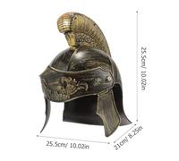 TOPPERFUN Casco Romano para Cosplay Hombre, Accesorio Disfraz Medieval Dorado, Tocado Guerrero Antiguo para Fiesta y Representación Histórica