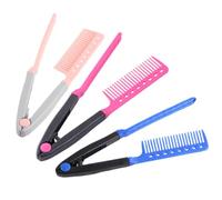 TOPPERFUN Cepillo para Alisar el Cabello Plegable 3 Piezas Peine Forma de V Tamaño Pequeño Portátil Adecuado para Salón y Casa Peine para Planchar el Cabello Material Plástico